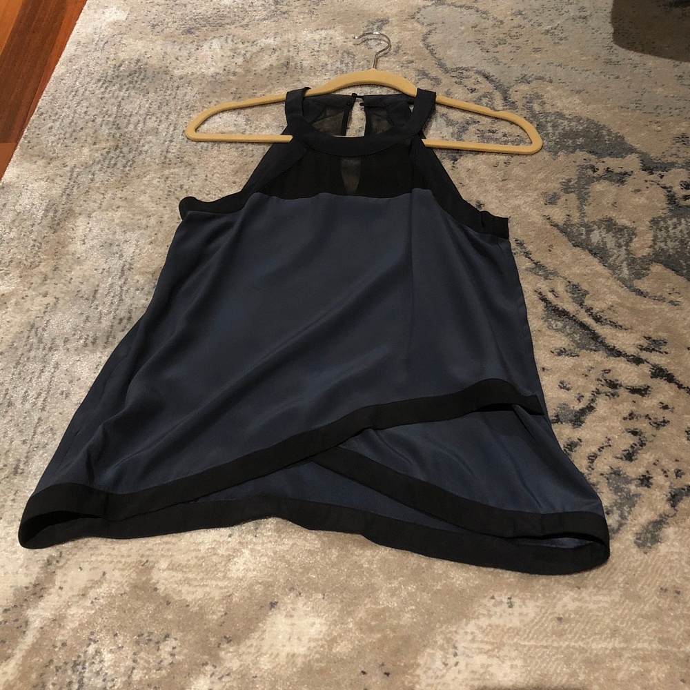 Parker Navy and Black Blouse